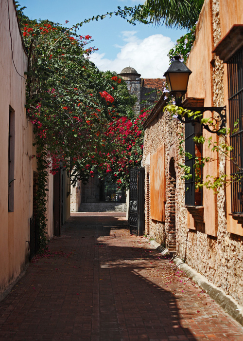 Shaded alley in Santo Domingo’s Colonial Zone
